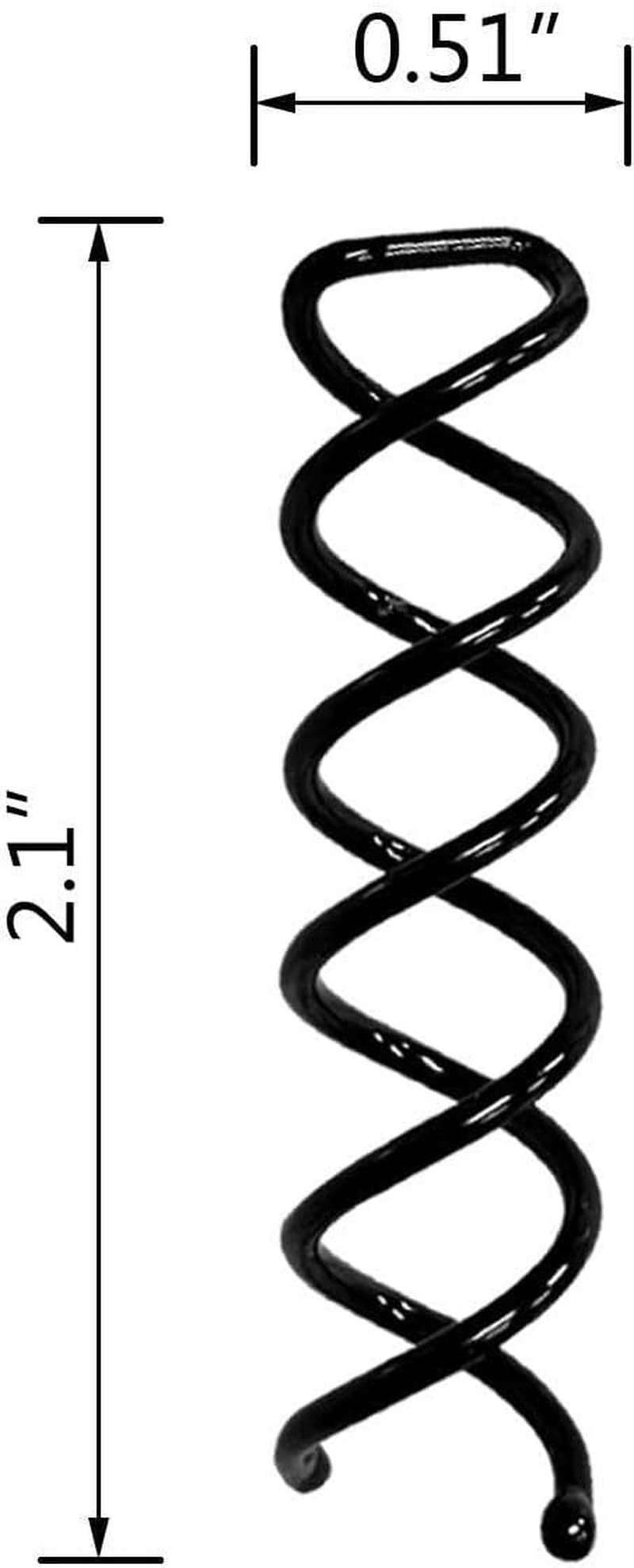 Pack of 20 Black Spiral Hair Clip Spiral Pin Spiral Hair Clip Spin Clip Bun Hair Pin for DIY Hair Style