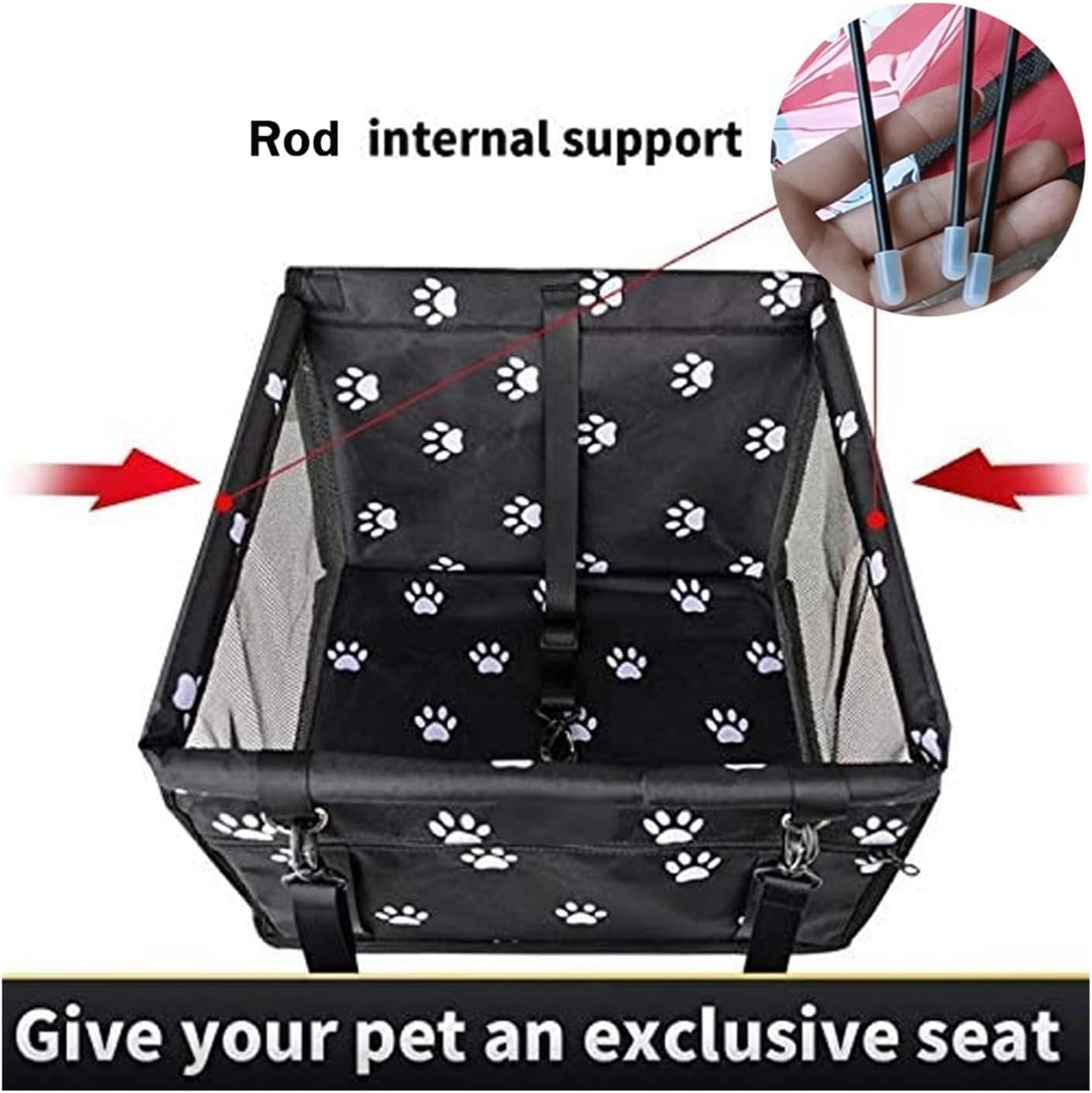 Dog Car Seat Cover Dog Back Bag Car Seat Cover Pet Bag Breathable Safety Hammock Pet Back Bag Foldable Bag Dog Hammock(Size:C)