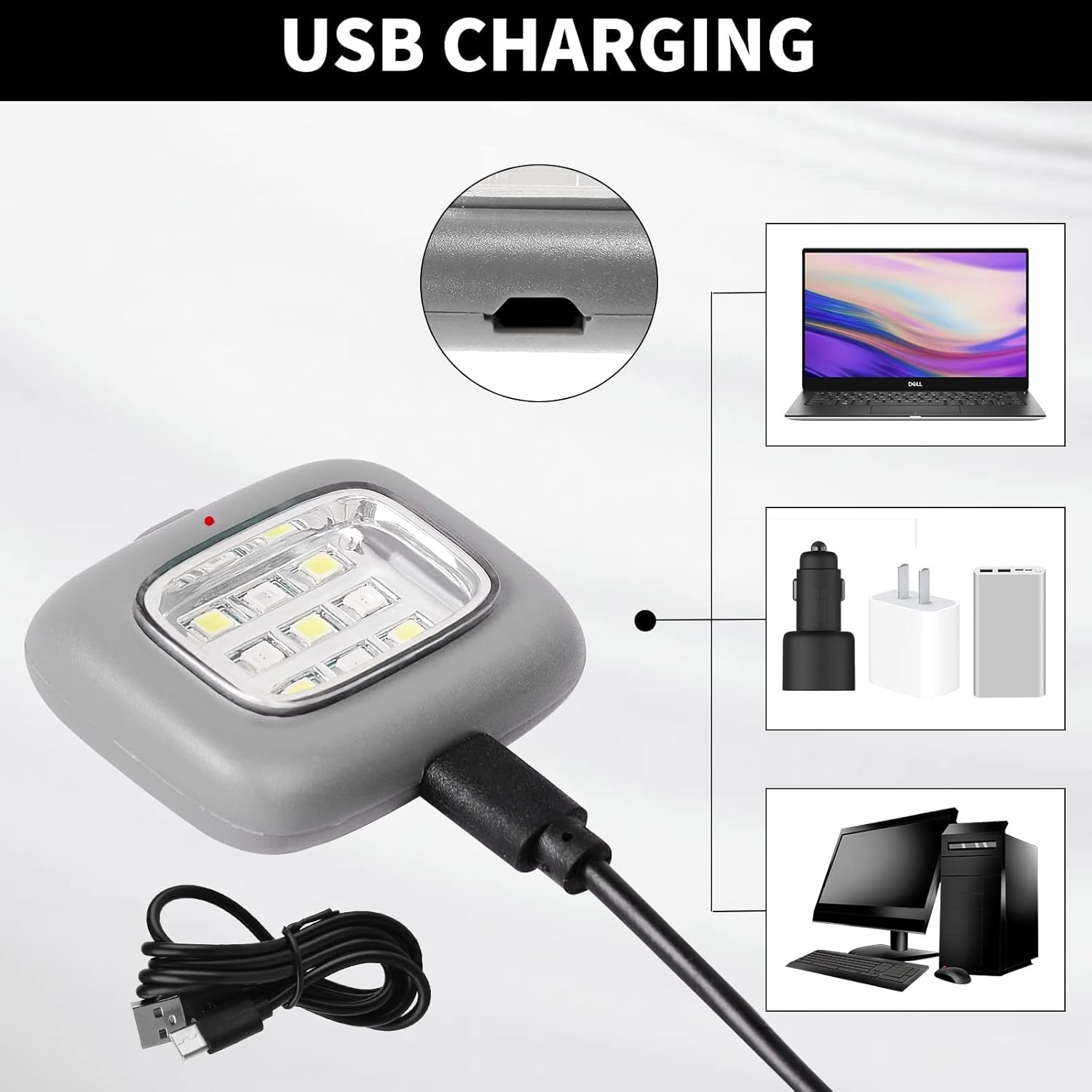 Magnetic LED Running Lights, for Night Running, Mountain Climbing, Cycling, Camping, Dog Walking, Maintenance, Outdoor Sports and Home/Work Lighting