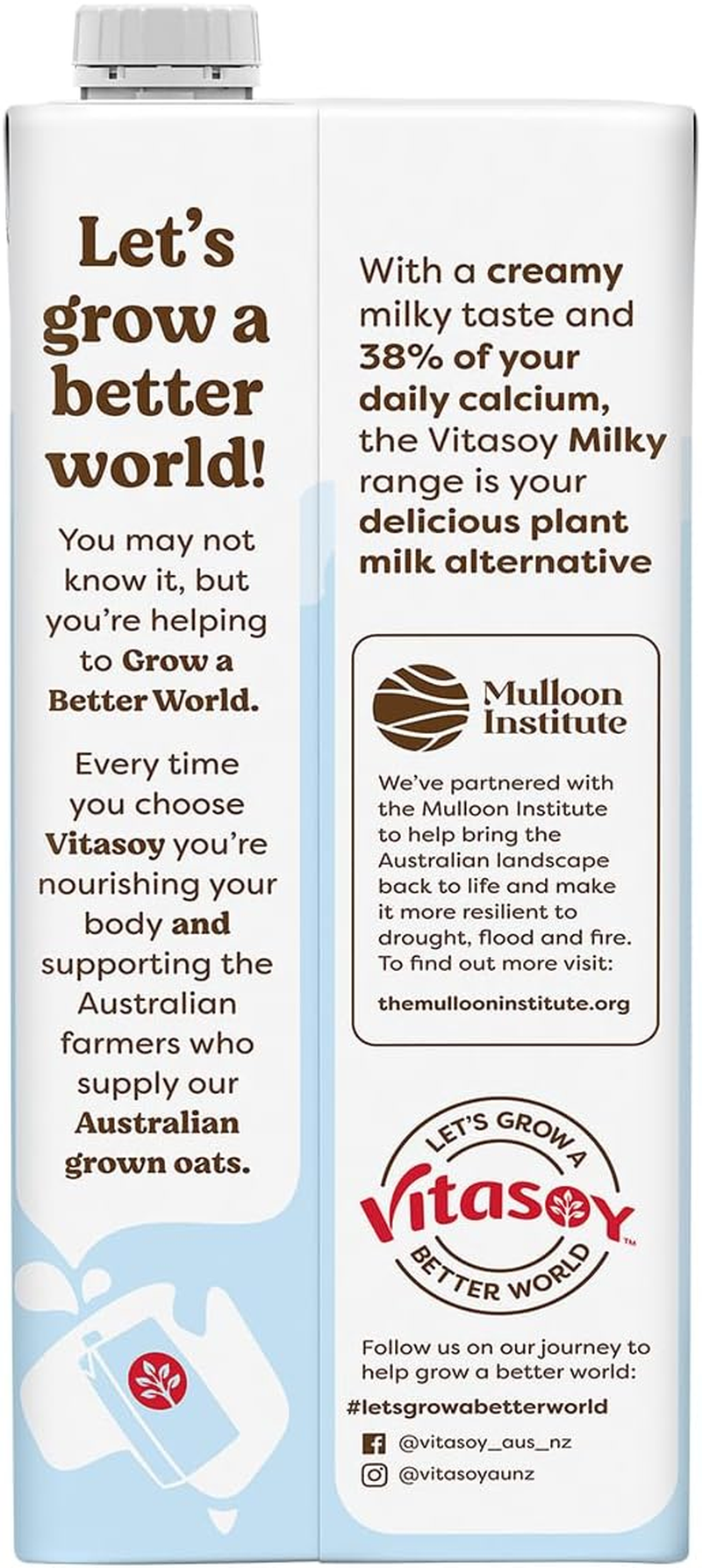 Vitasoy UHT Oat Milky, 1 Litre (Pack of 12) image number 1