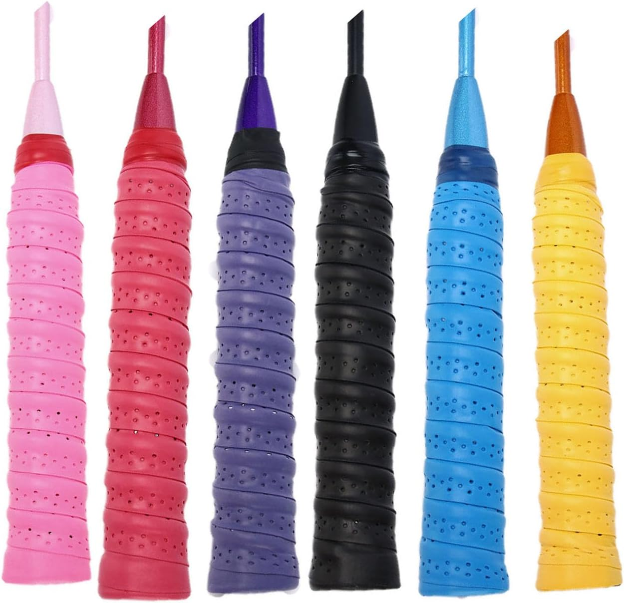 6 PCS Badminton Racket Non-Slip Strap, Tennis Badminton Racket Overgrips Tape,Grip Strap for Tennis Racket, Superabsorbent,Suitable for Tennis Racket, Tadminton Racket image number 5