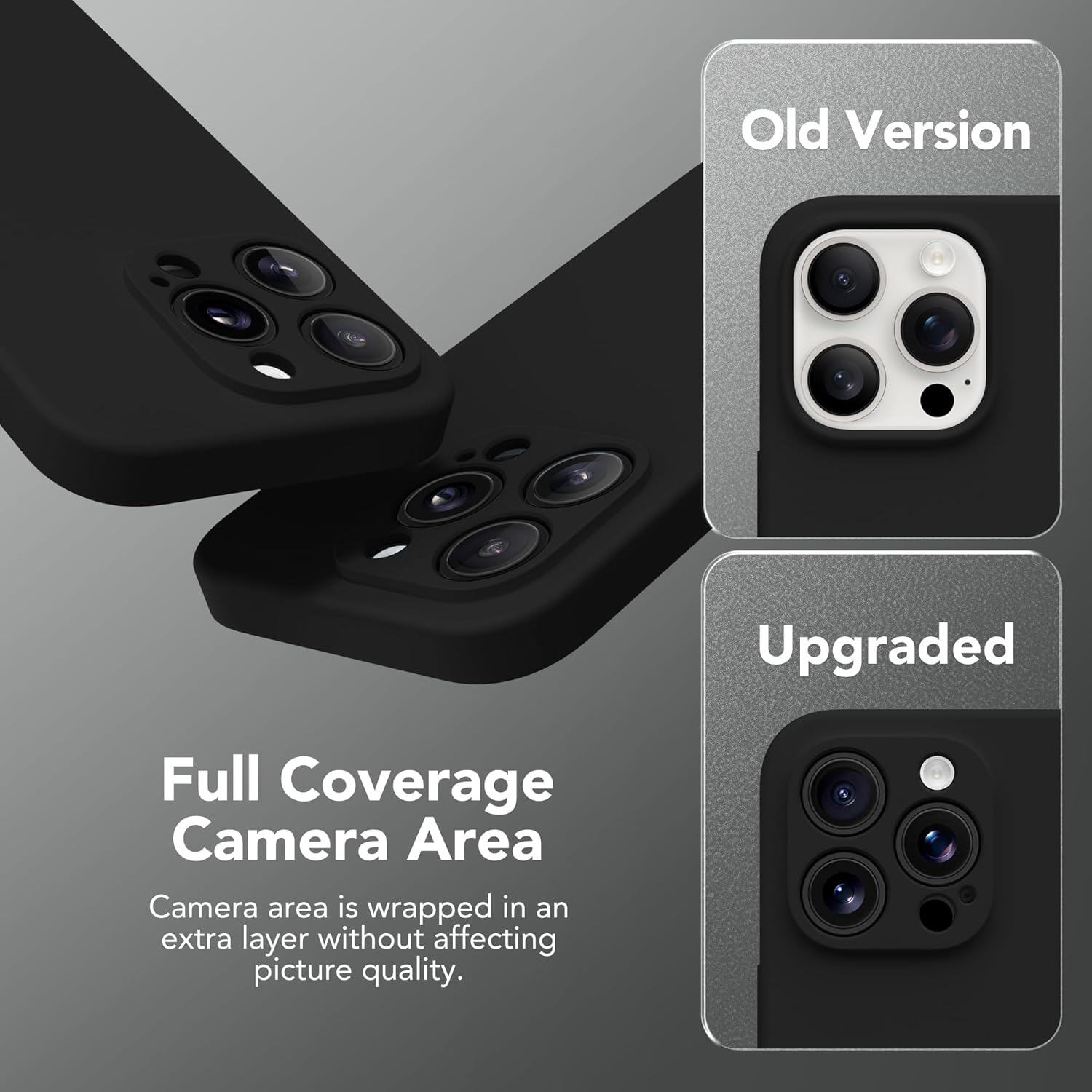 Suydanbox Magnetic for Iphone 14 Pro Max Case, Compatible with Magsafe, [Full Camera Protection][Screen Protector] Silicone Shockproof Protective Phone Case for Iphone 14 Pro Max 6.7", Black - Alpine Green image number 3