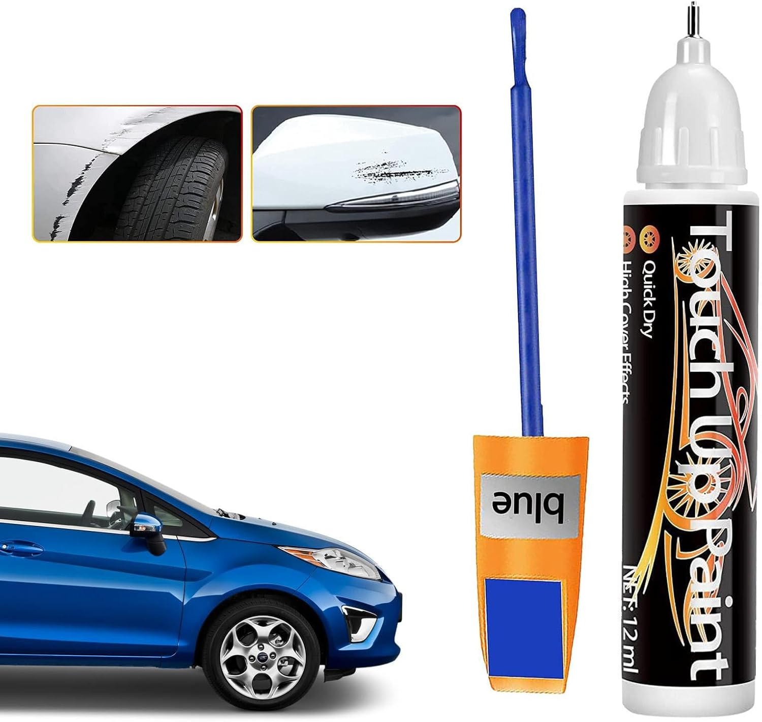 Car Paint Pens for Scratches,Touch-Up Paint Pen and Car Scratch Remover - 2-In-1 12Ml Car Paint Pen for Deep Scratches, Various Cars, Vehicles, Paint Repair Buniq image number 2
