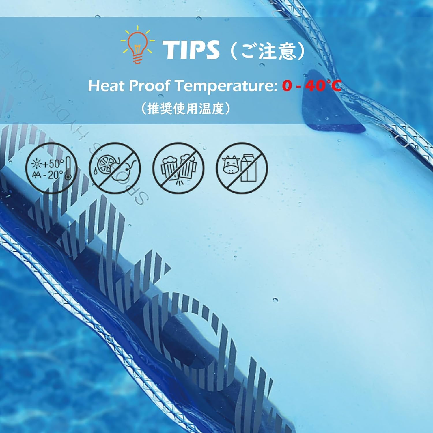 TRIWONDER 1L/1.5L/2L/3L BPA Free Hydration Bladder Hydration Pack Water Reservoir for Bicycling Hiking Camping Backpack - 01 Tpu Bladder - 1.5L image number 5