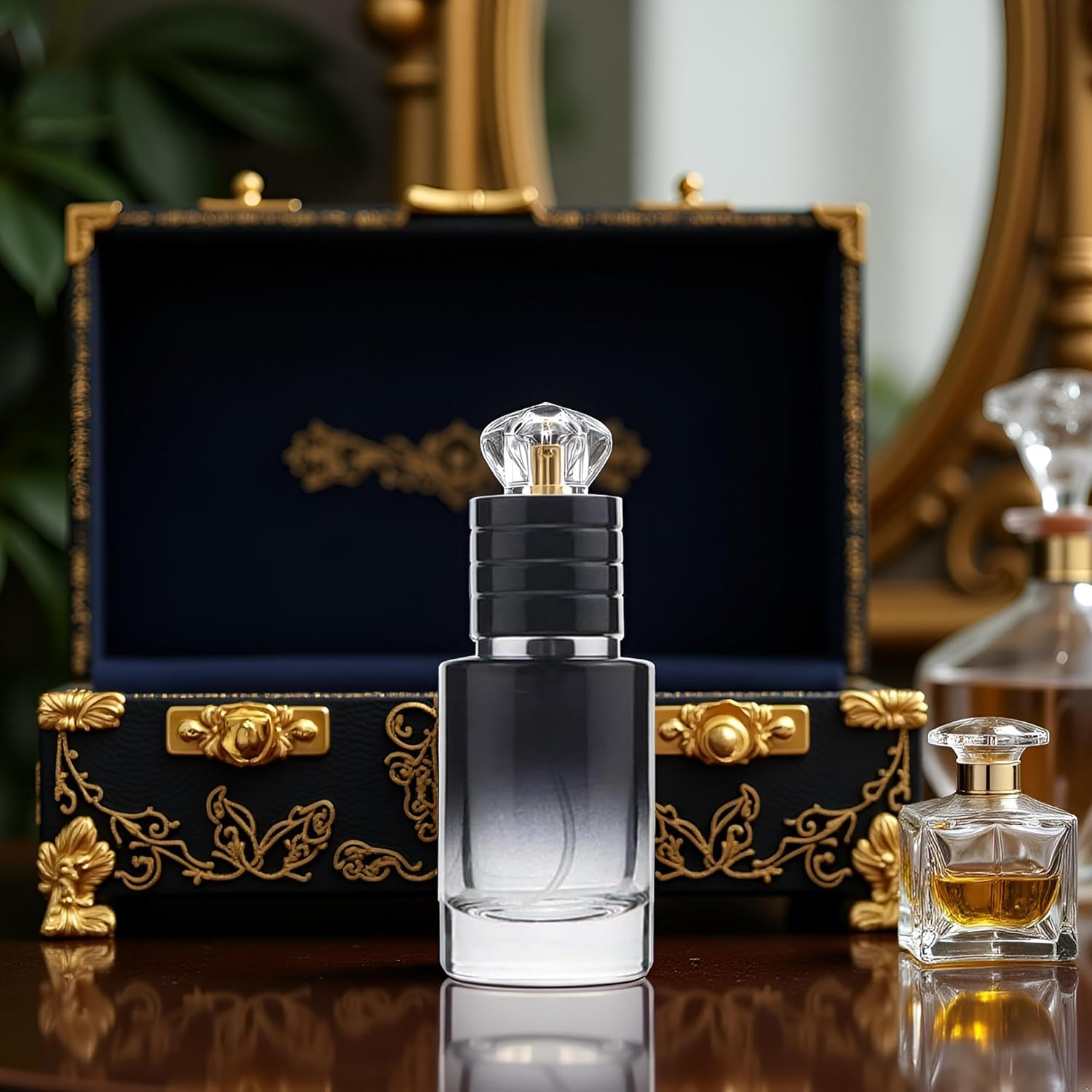 Jjlfresheners Black Perfume Atomizer Portable High-Grade Glass Spray 30Ml Refillable Small Bottle Travel Cosmetics Outdoor Dispensing Mini Spray Bottle,Refillable Containers, Spray Bottles (1) image number 2