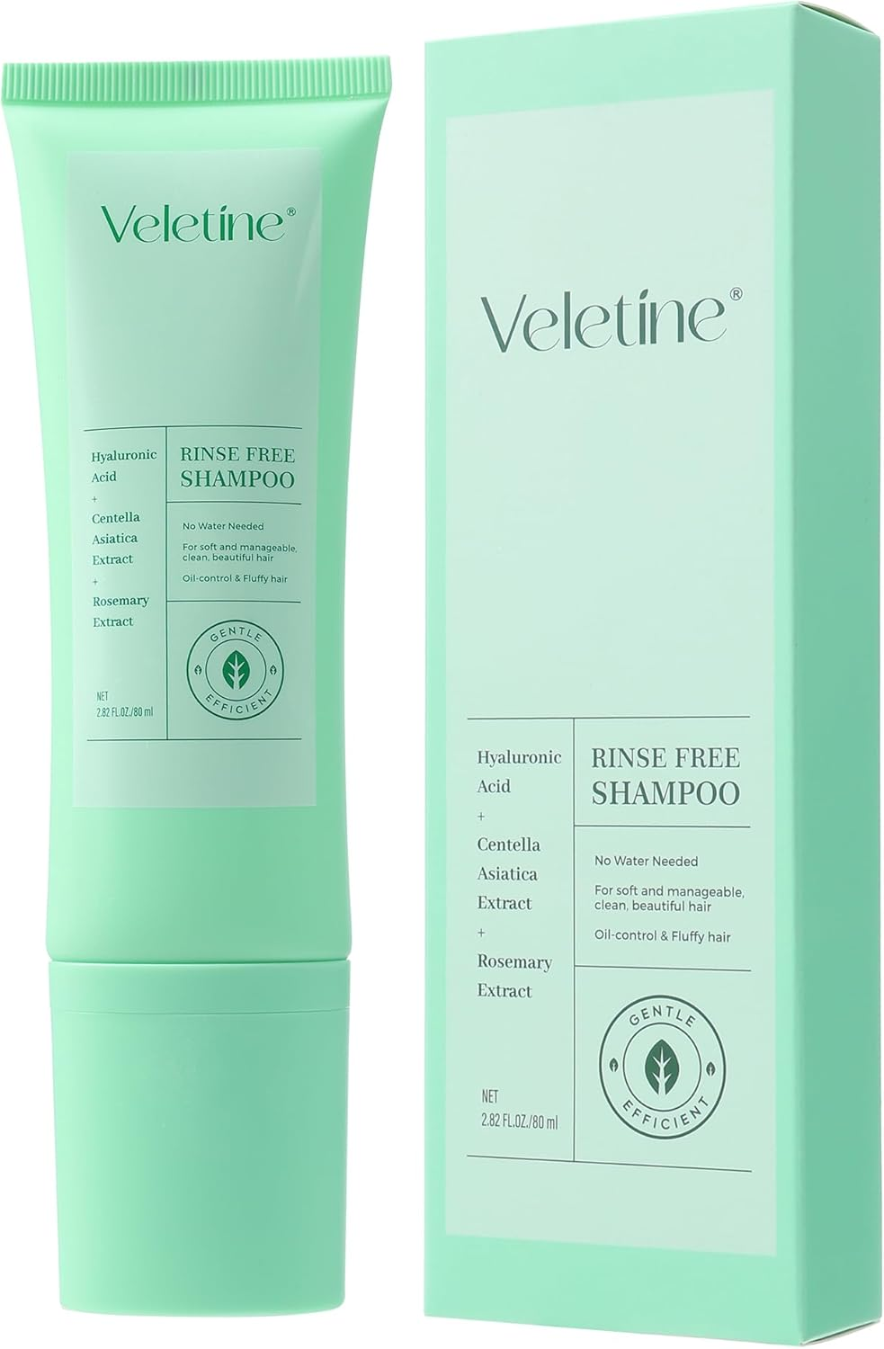 Rinse Free Shampoo,Portable No-Rinse Shampoo,Oil-Control & Fluffy Hair,No Water Needed,For Soft and Manageable,Clean,Beautiful Hair,Suitable for All Hair Types.2.82 FL.OZ./80 Ml