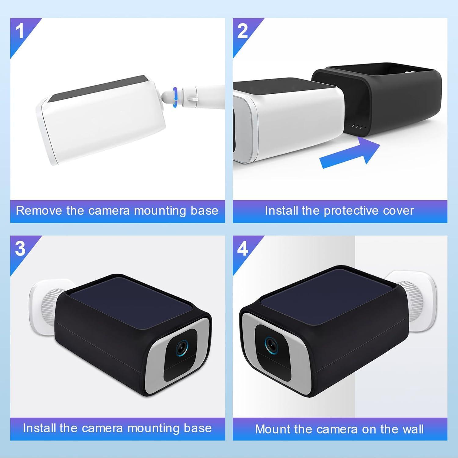 Protective Silicone Skin/Case for Eufy Solocam S40/ S230 Security Camera, Weather-Resistant Camera Silicone Sleeve/Cover for Eufycam Security S40 Camera image number 6