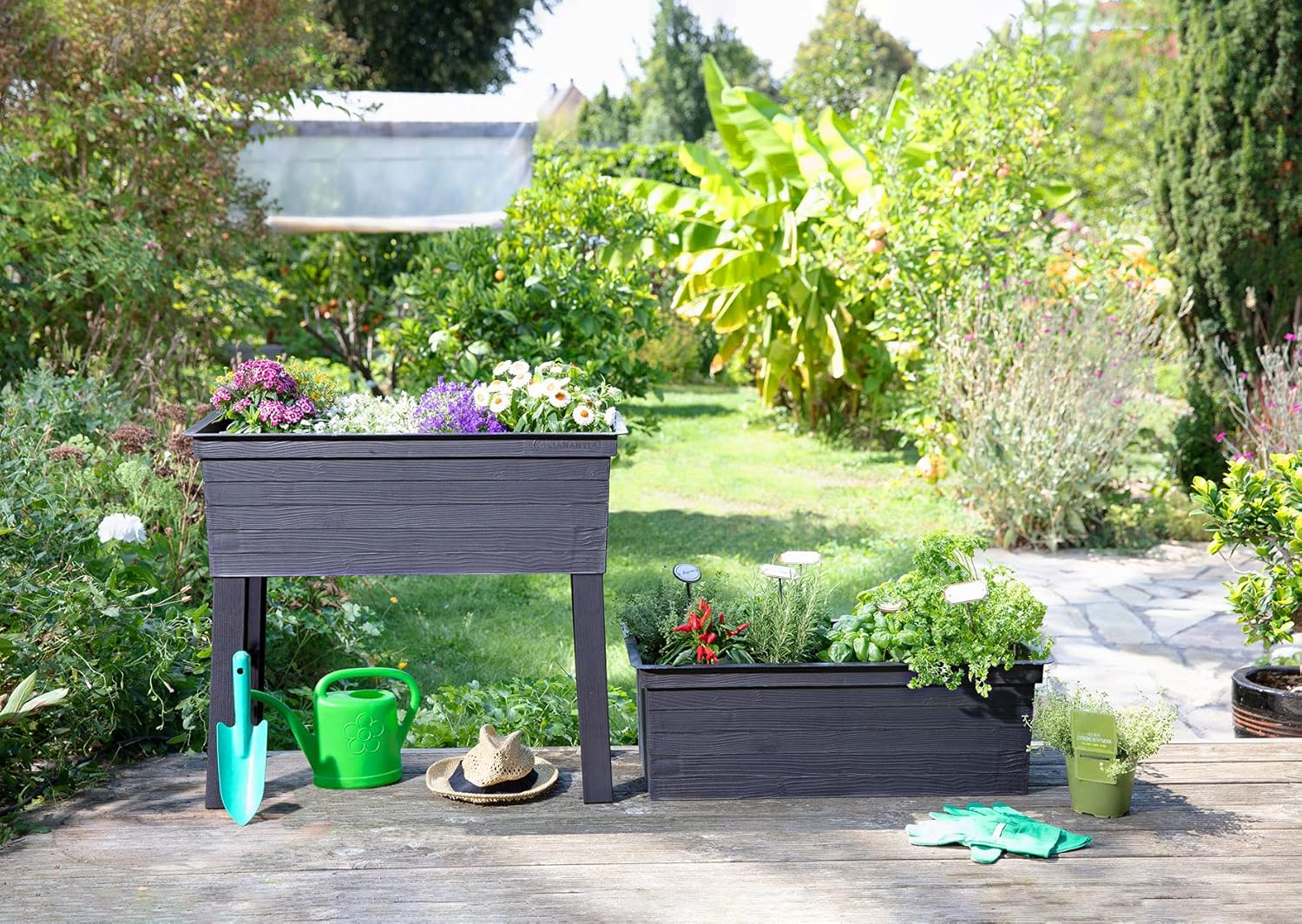 Garantia Urban Balcony Raised Bed Planter, Anthracite image number 5