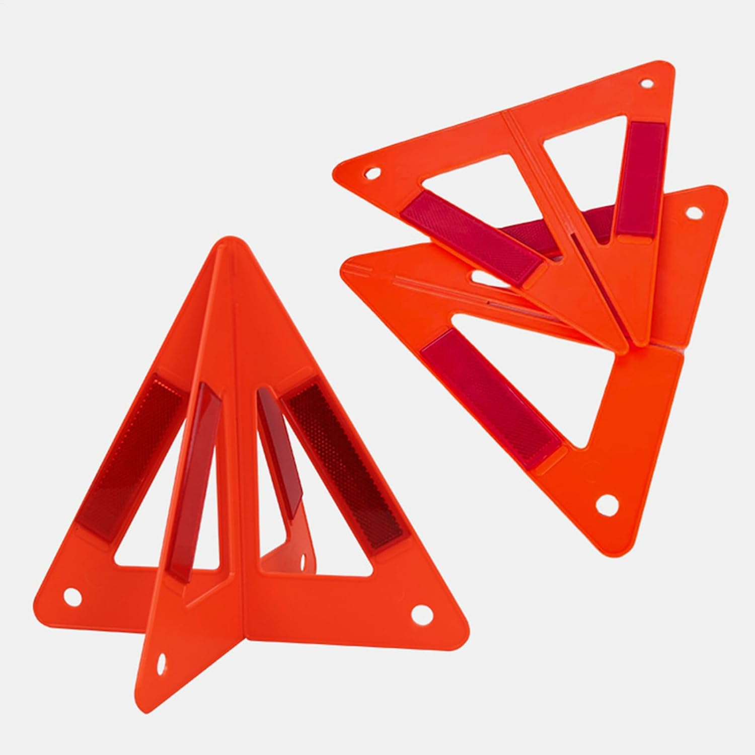 Warning Triangles for Vehicles, Reflective Vehicles Warning Symbol, Non-Slip Compact Triple Hazard Alert, Safety Device, for Family Roadside Protection Emergencys Assistance, 26X23Cm ABS image number 3
