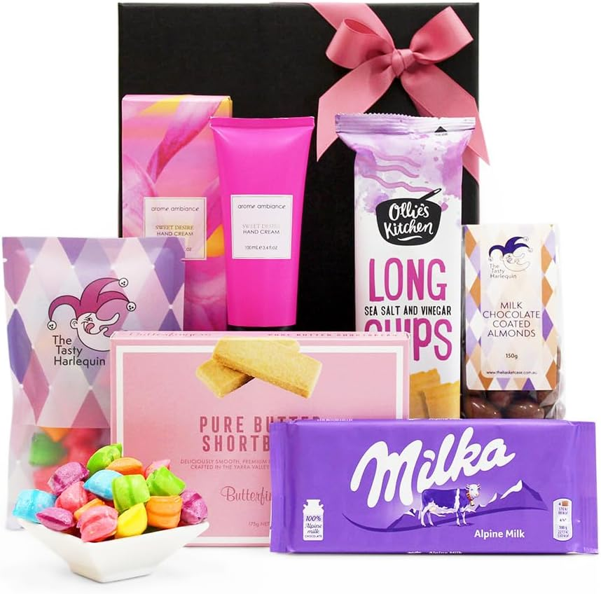 Pamper Gift Hamper - Snacks & Chocolate - Pampering Gift Box for Friends, Family, Coworkers, Colleagues, Neighbours, Mentor - Sweet & Savoury Gift Hamper Box