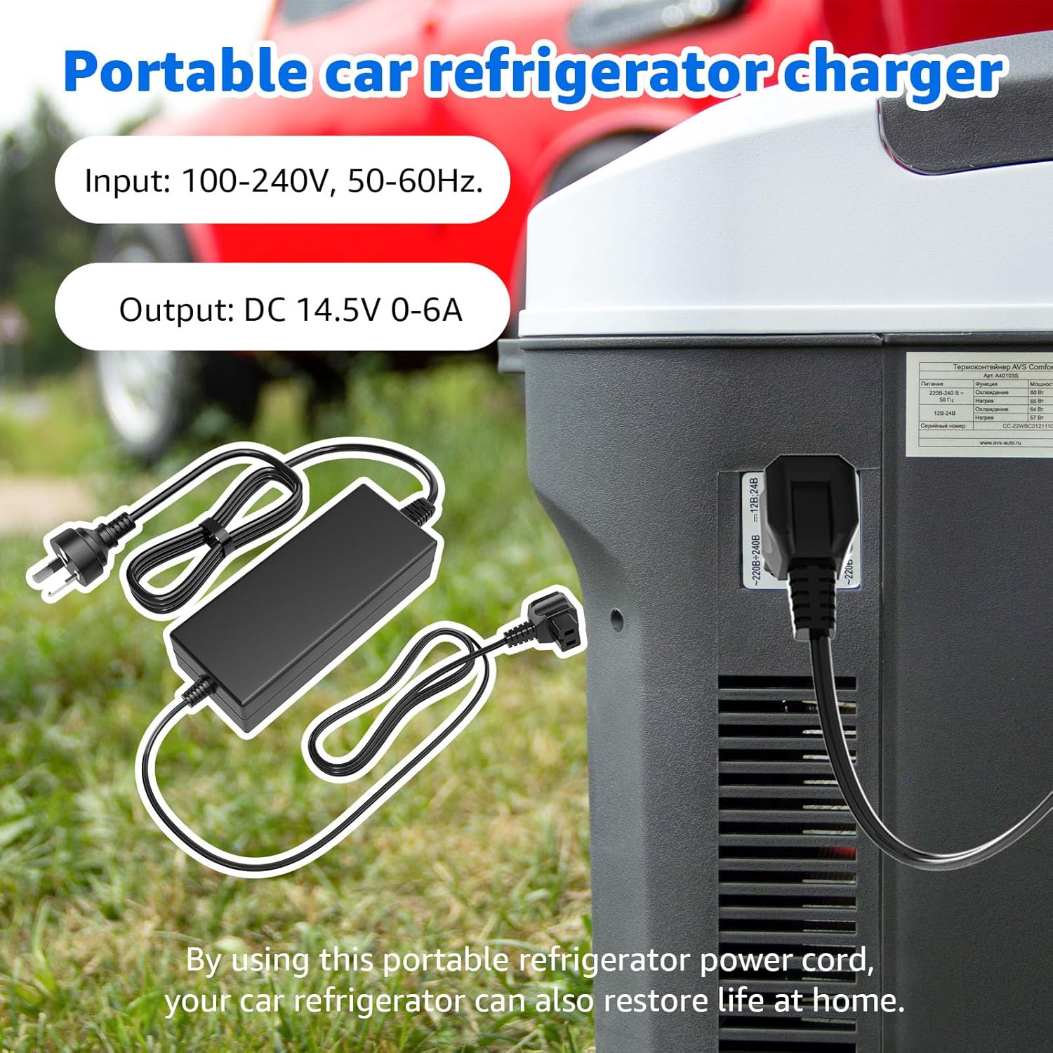 Hodeoo Universal 87W AC Power Adapter for Car Fridge Freezers - Compatible with Alpicool,Arb,Iceco,Dometic & More image number 2