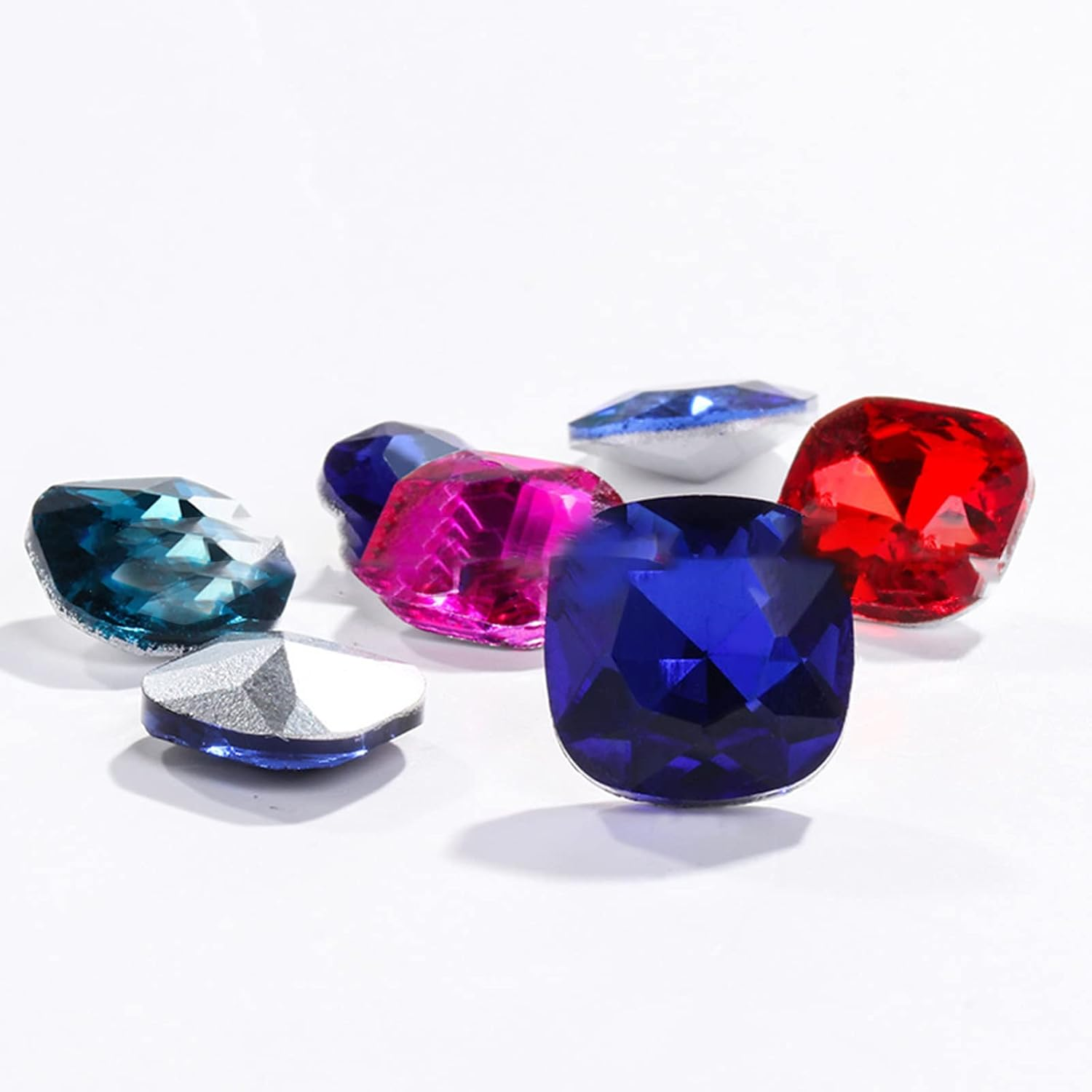 50 Grains Nail Art Rhinestone Flat-Back Rhinestone Super Flash Nail Decoration DIY Color Purple Bagua Shaped Crystal image number 3