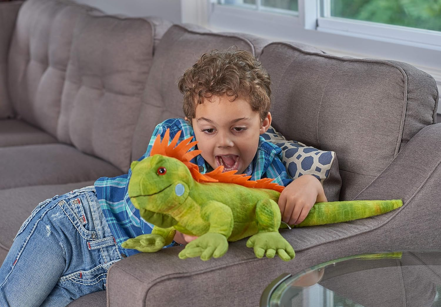 Wild Republic Iguana Plush, Stuffed Animal, Plush Toy, Kids Gifts, Cuddlekins, 15 Inches image number 1