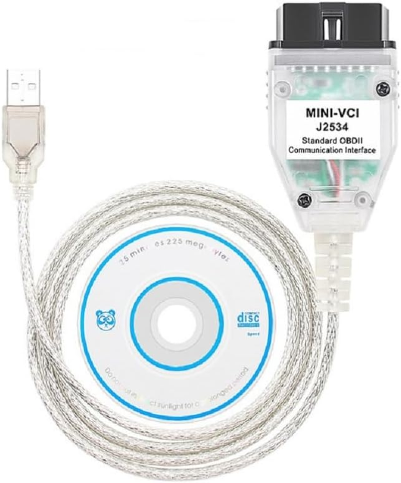 Mini VCI J2534 Cable V18.00.008 Latest Version, OBD2 Cable Connector Scanner Adapter Fit for TIS Techstream Programming Diagnostic Cable, Support Win XP WIN7 WIN10 image number 4