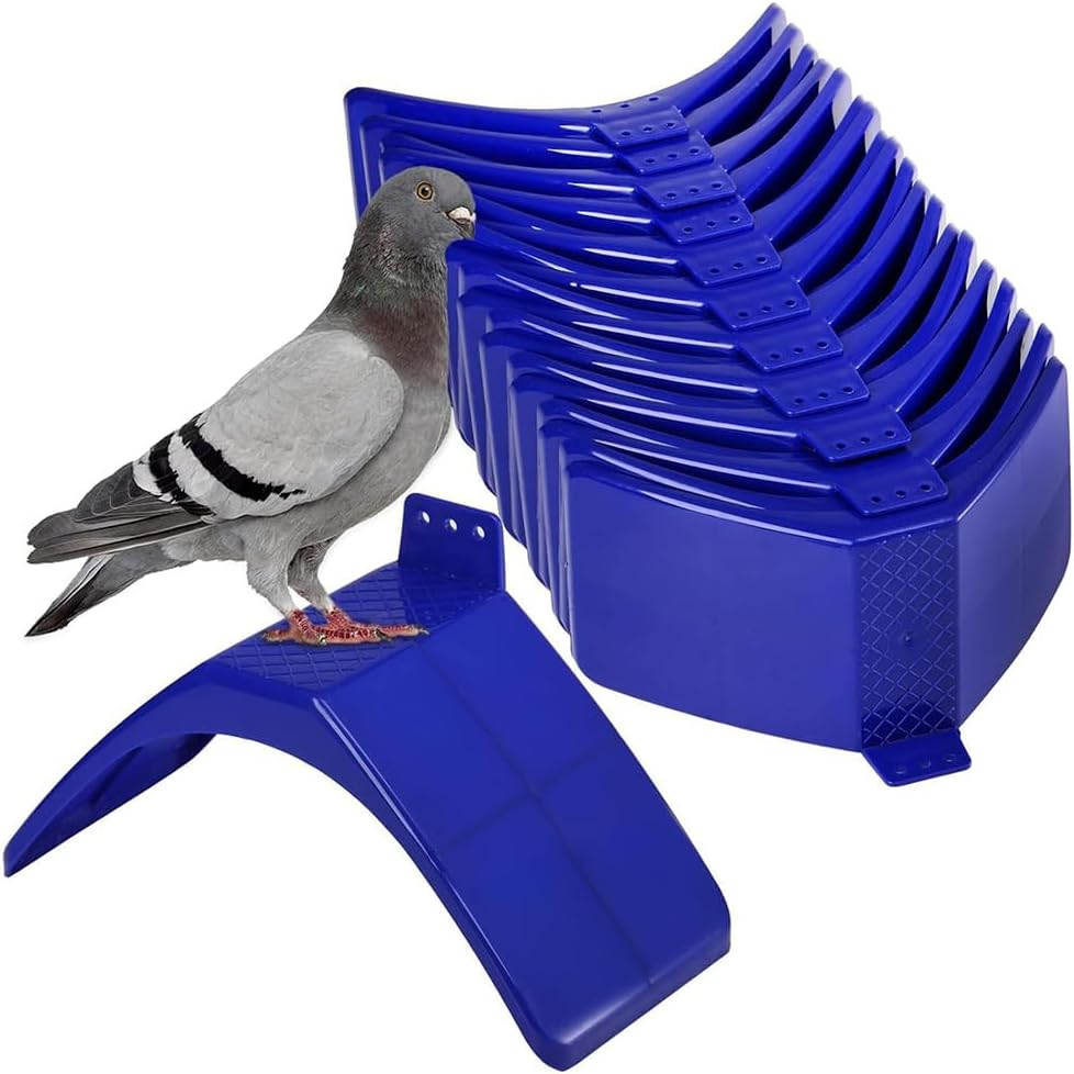 20 Pieces Pigeon Perches, Plastic Resting Stands, Bird Cage Accessories, Indoor Outdoor Pigeon Perches for Parrots, Pigeons and Other Birds (Blue) image number 1