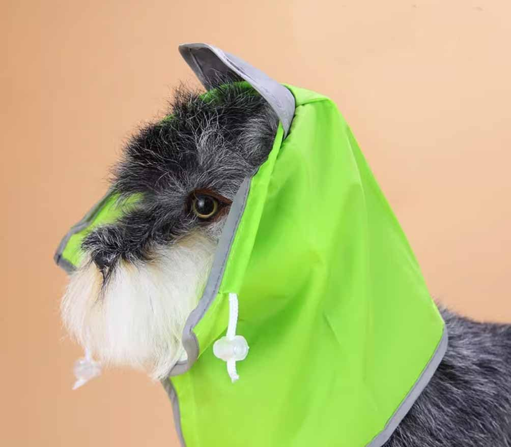 Patchwork Raincoat for Dogs, Dog Raincoat, Waterproof 4-Legged Rain Jacket, Pet Raincoat, Dog with Removable Hood for Small, Medium and Large Dogs (26#, Green) image number 5