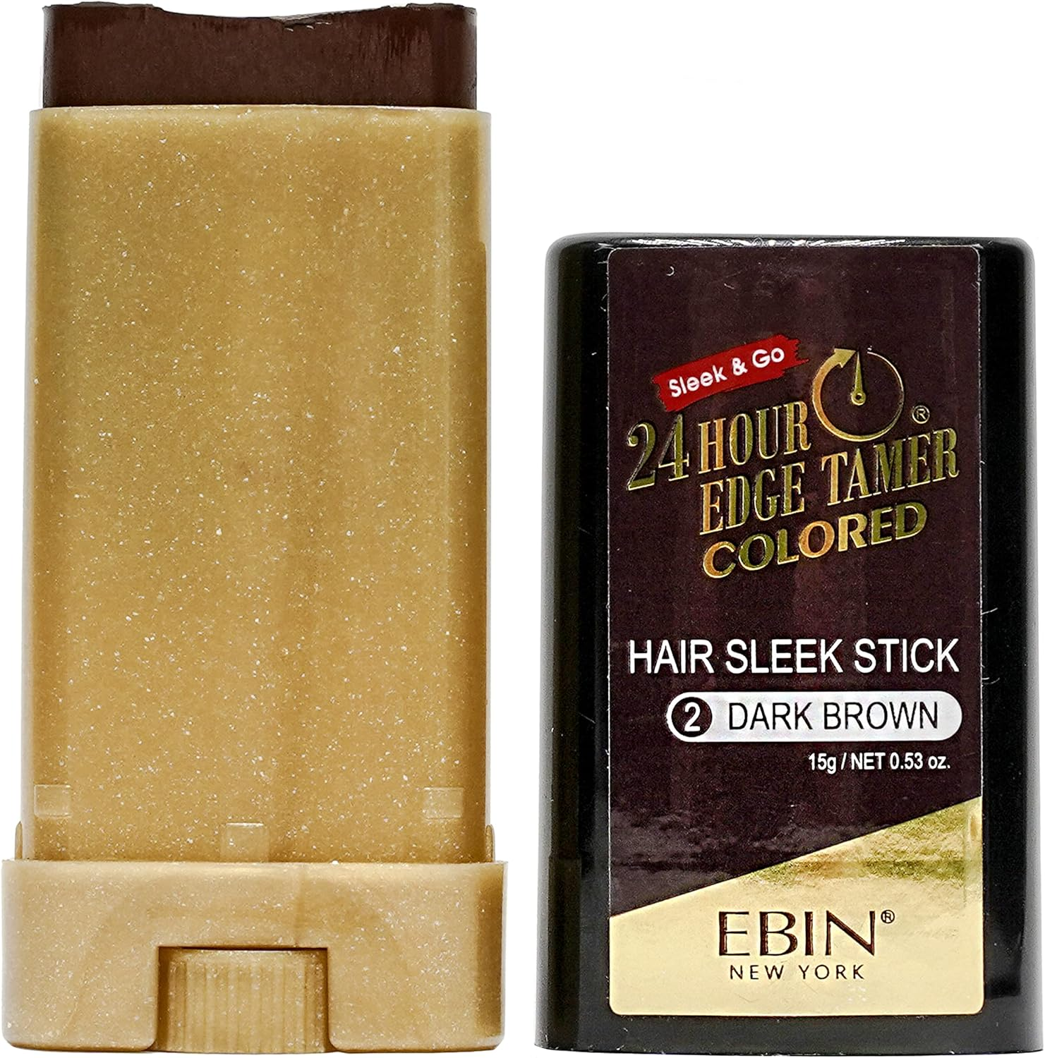 EBIN NEW YORK 24 Hour Colored Sleek Stick, Dark Brown, 3Pack (0.53Oz Each) - Covers Gray Roots, No Flaking, No Residue, Strong Hold for All Hair Types - White image number 7
