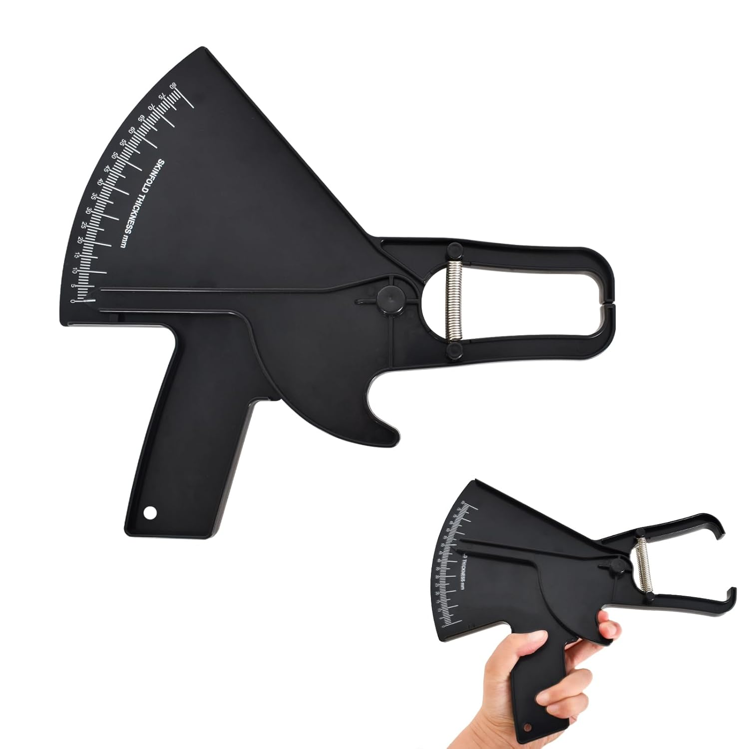 Professional Skinfold Caliper, Accurate Measure Skinfold Caliper, Body Fat Caliper Easy to Read Data, Body Fat Tester for Measuring Body Fat Percentage, Skinfold Tester for Fitness Weight Loss (Black) image number 2