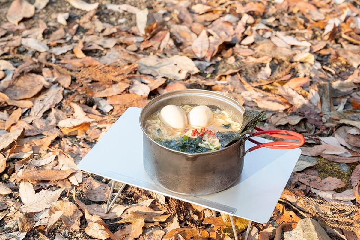 EVERNEW Titanium Lightweight Camping Pot W/Folding Handle Set, 900 & 1300