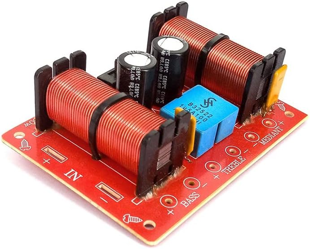 JINGERL 2PCS 150W 3Way Audio DIY Speaker Crossover Filters Hifi Stereo Treble/Alto/Bass 1000Hz/5000Hz Frequency Dividers image number 4