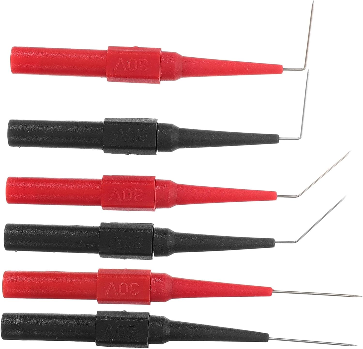 GLEAVI 6Pcs Multimeter Probes Test Probe Automotive Piercing Straight Angled Multimeter Test Wire Piercing image number 4