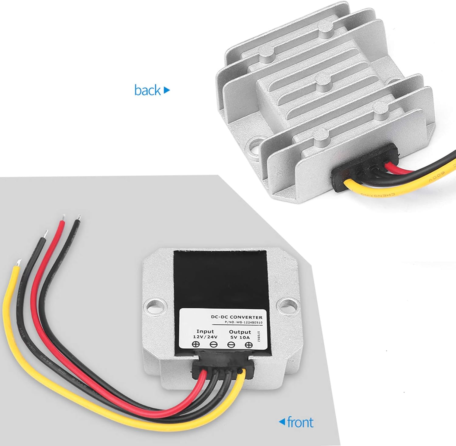 Power Buck Module, IP68 Waterproof DC‑DC Converter, Vibration Resistant for over Voltage Protection 10A DC12V/24V to 5V Short Circuit Protection image number 5