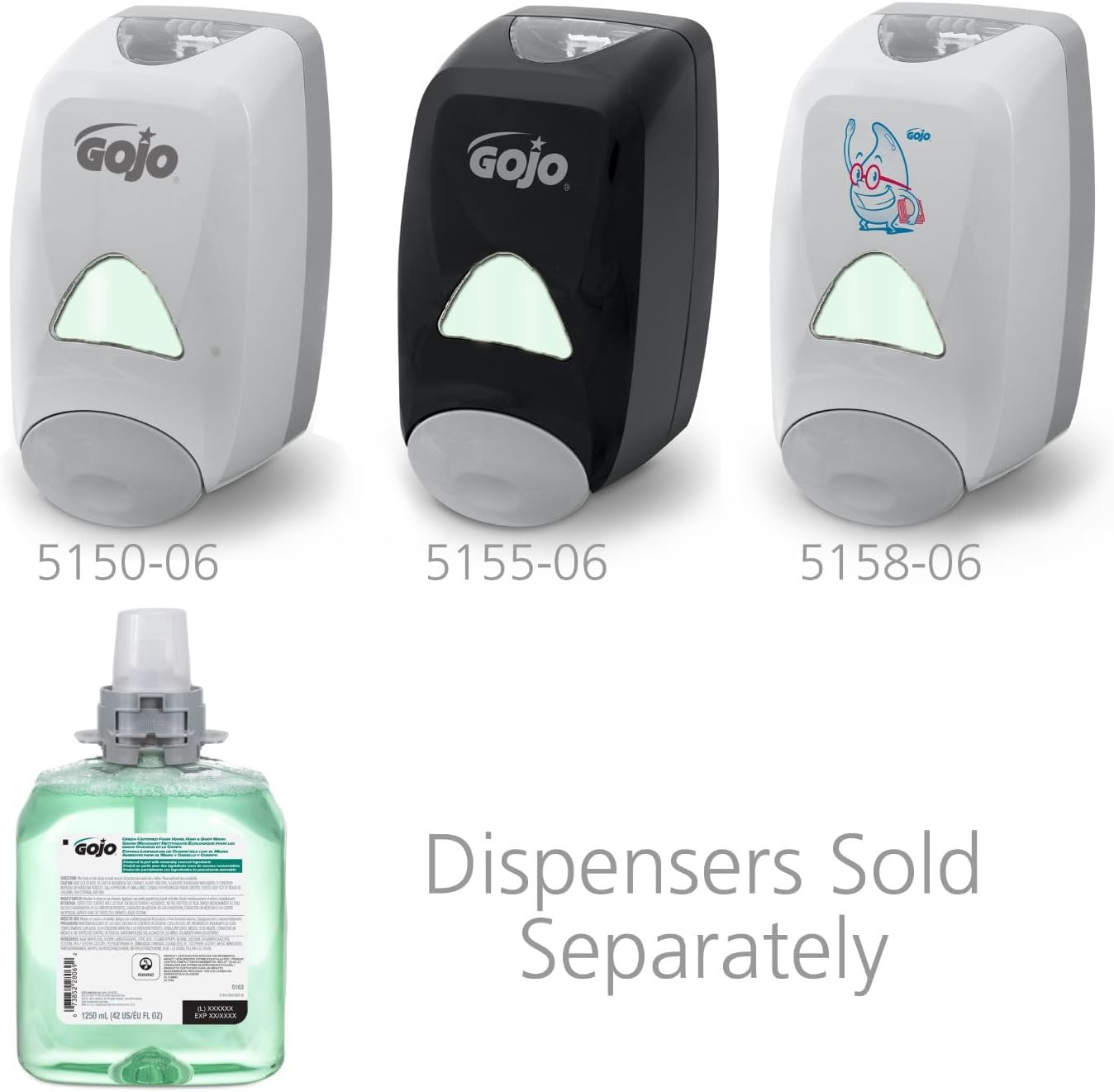 GOJO Green Certified Foam Hand, Hair & Body Wash, Rich Lather - 1250 Ml - 4 Count - Cucumber and Melon Fragrance - FMX-12 Dispenser Spotted image number 2