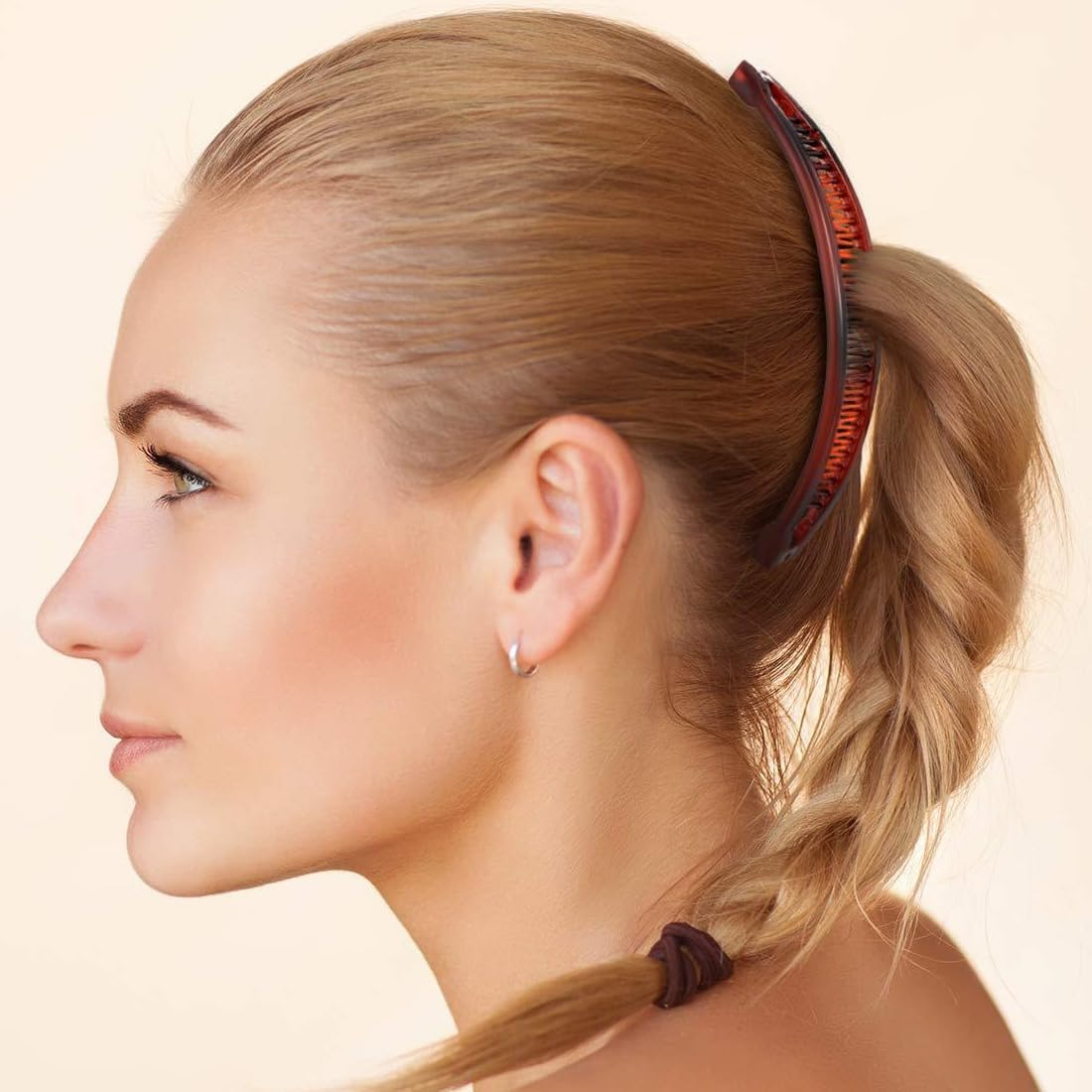 NHQZ 4-Piece Banana Clip Hair, Banana Clip, Retro Female Hair Accessory, Hair Comb, Banana Hair Clips, Women'S Thin Hairstyle, for Curly or Straight Hair Women and Girls image number 2