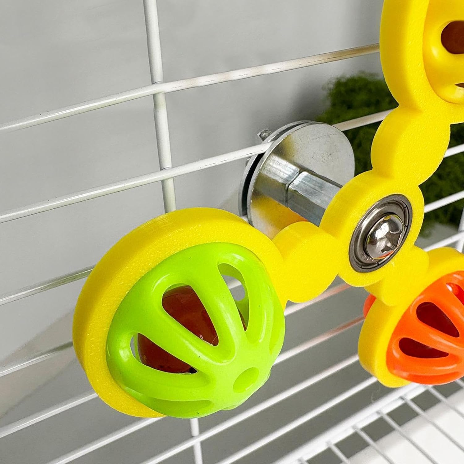 Bird Toys for Parrots, Parakeet Rotating Ball for Bird Cage, Interactive Toys Cockatiel Stimulation for Exercise Boredom Relieving Play Stimulation Macaw Cockatoo Pet Owners image number 4