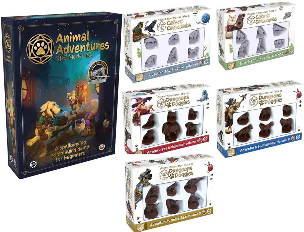Animal Adventures Bundle: Starter Set plus Dog Miniatures 1-3 and Cat Miniatures 1-2 image number 5