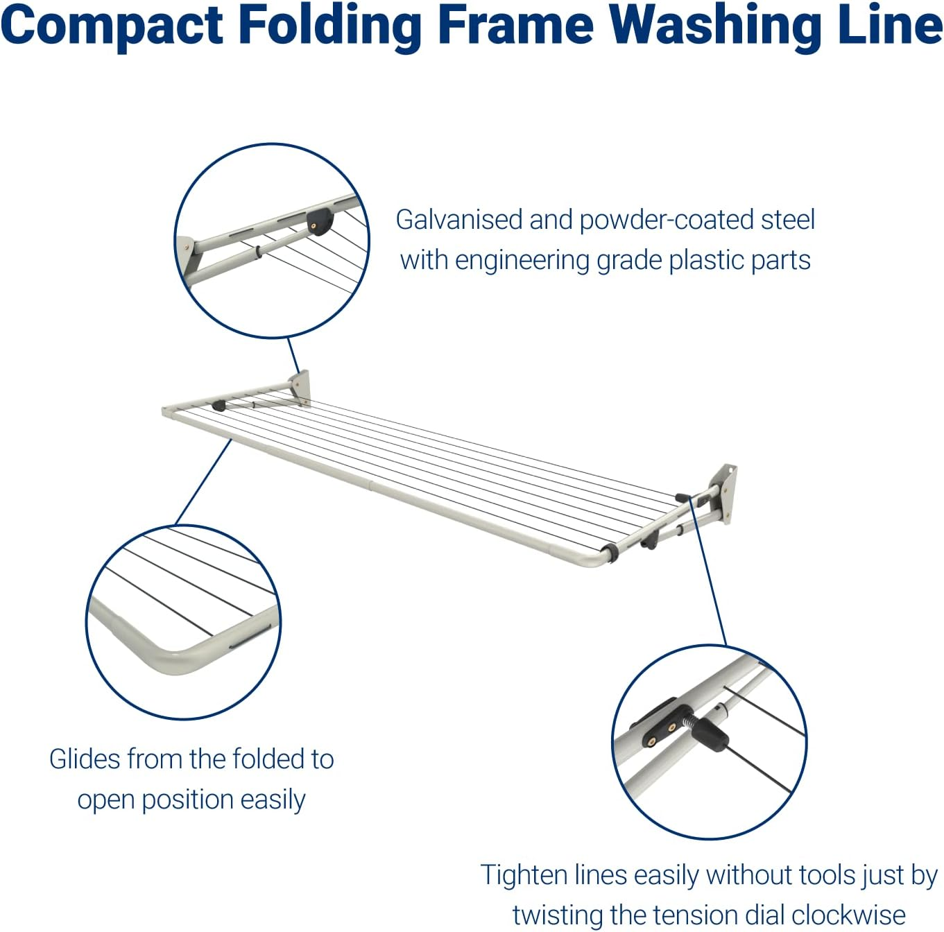 Hills Compact Folding Frame Clothesline, Monument image number 4