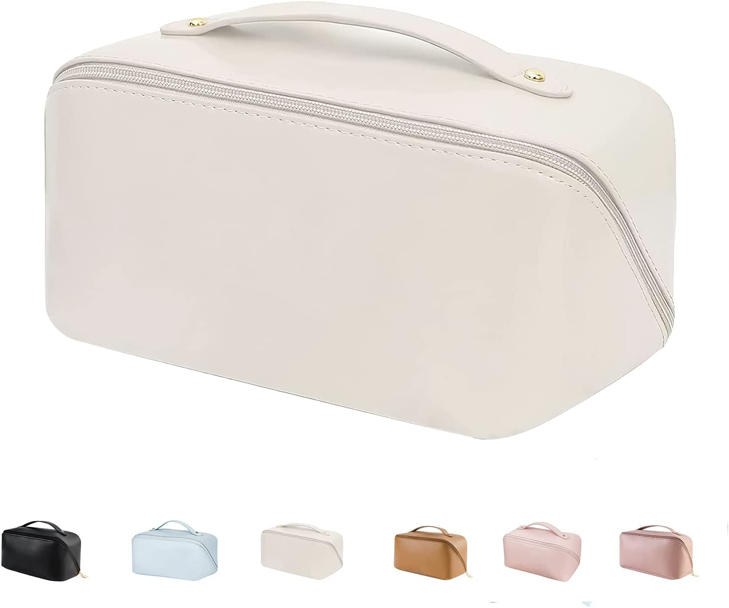 Cosmetic Bag, Large Capacity PU Waterproof Storage Makeup Bag, Multifunctional Portable Wash Pouch for Women Travel Storage Bag Skin Care Cosmetics Toiletries