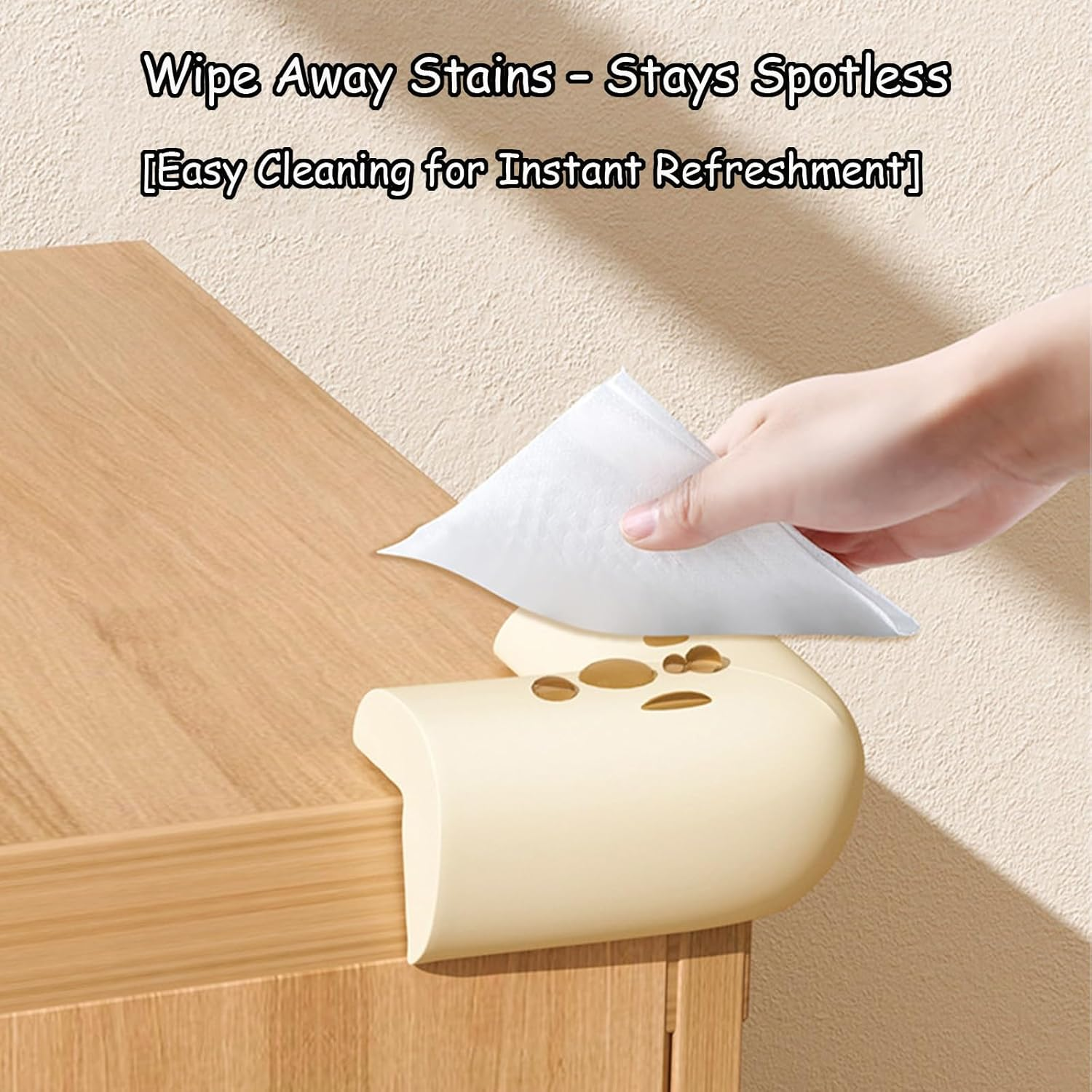 10Pcs Corner Protector, Edge and Corner Protector Baby Proofing, Thick NBR Safety Bumper Strips with Adhesive, Easy-Clean Furniture Guards for Tables, Cabinets, Counters (Beige) image number 3