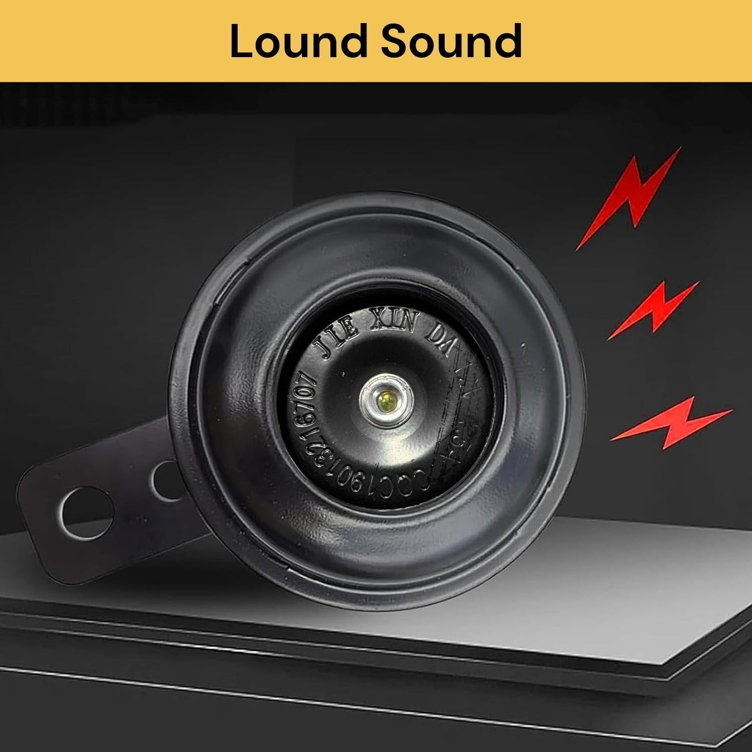 EZONEDEAL Universal Motorcycle Horn Waterproof round Loud 12V 1.5A 105Db Small Electric round Powersports Horns for Motorcycle ATV Scooter UTV Dirt Bike Ebike - Black image number 2