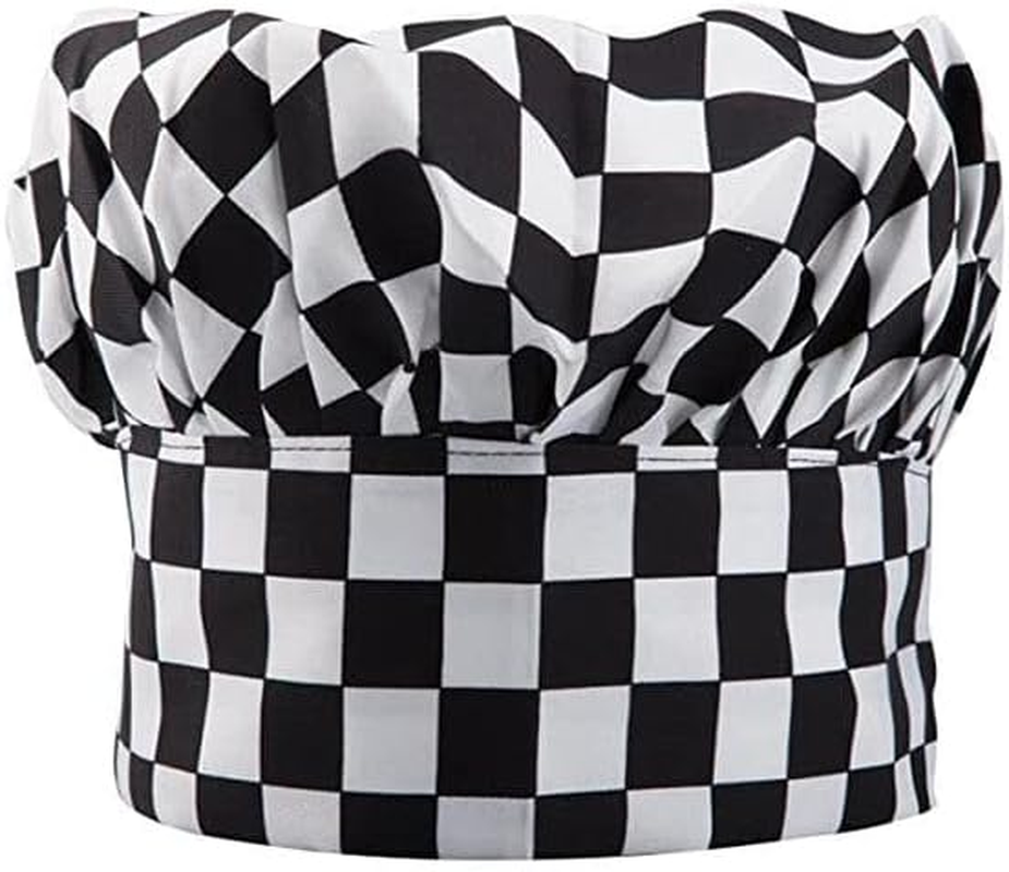 AIMALL Professional Unisex Chef Hat - Adjustable, Comfortable, Durable Black and Red Polyester Cap for Kitchen, Restaurant, BBQ, and Crafting