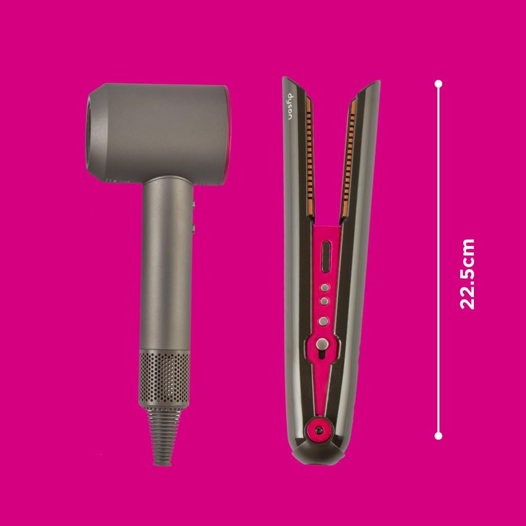 Casdon Dyson Supersonic & Corrale Deluxe Styling Set | Toy Hairdryer & Straighteners for Children Aged 3 Years & up | Stacked with Interactive Elements! image number 1