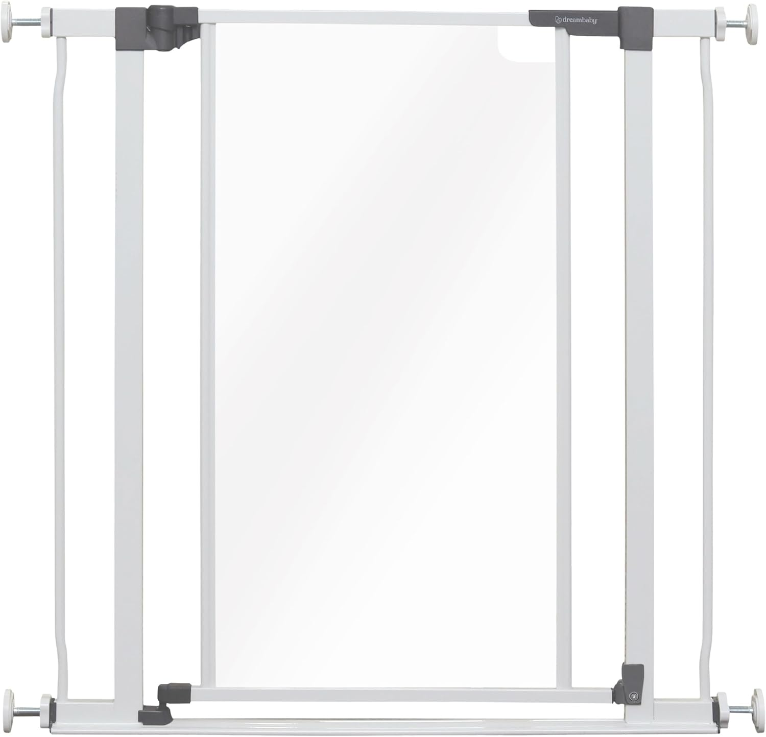 Dreambaby Clear Panel Low-Step Baby Security Gate, Fits Openings 75-81Cm, 76Cm Tall
