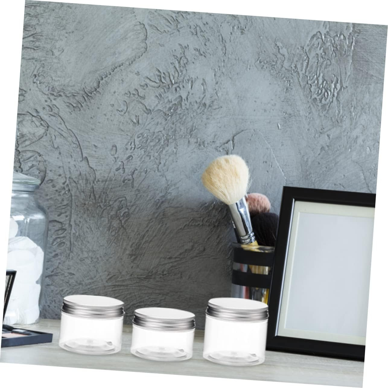 WRITWAA 3Pcs Plastic Screw Lotion Jars round Creams Containers for Cosmetic Storage and Hand Use image number 5