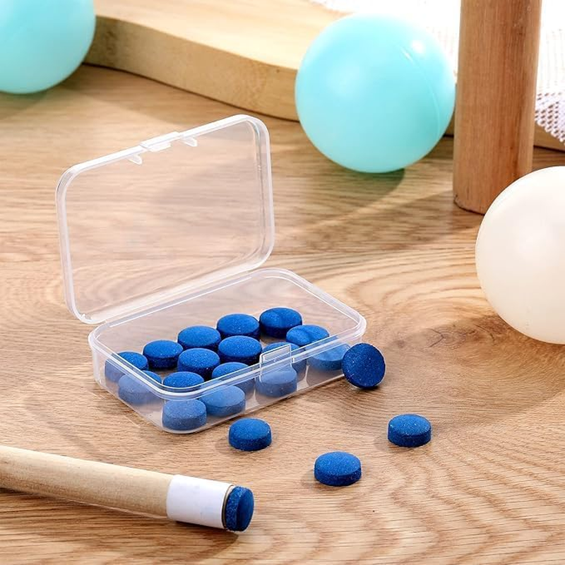 15Pieces Billiard Pool Cue Tips Pool Cue Tips Replacement Kit Pool Stick Tips Billiard Cue Tips with Storage Box for Pool Cues and Snooker image number 3