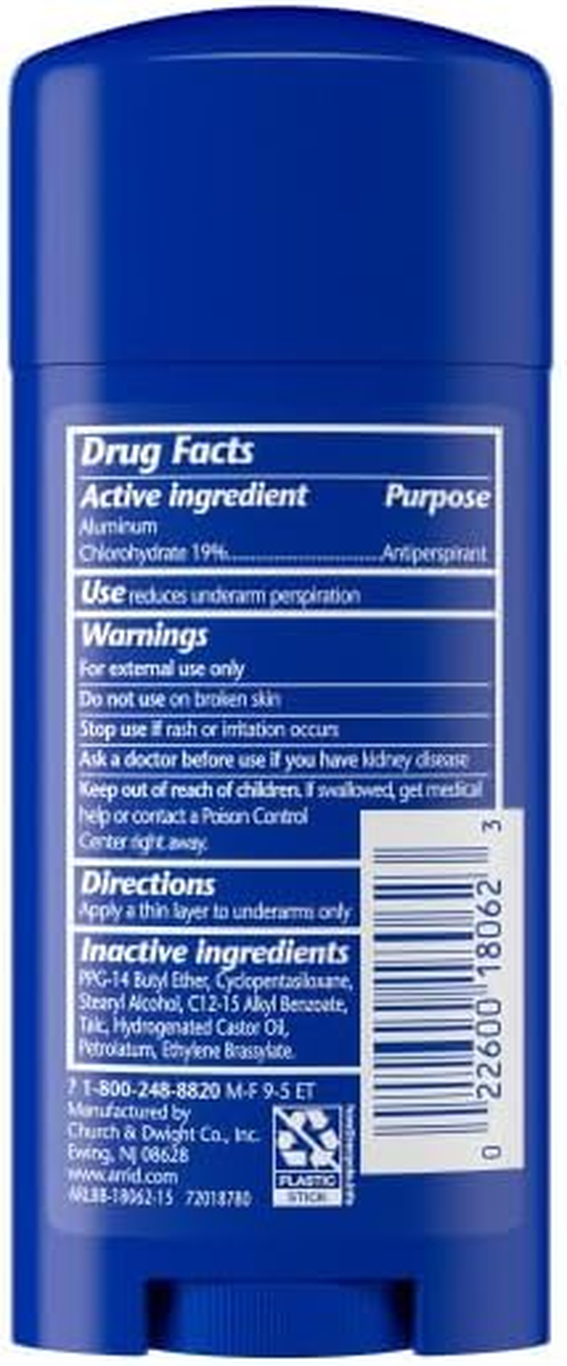 Arrid XX Solid Antiperspirant Deodorant, Unscented, 2.6 Oz (Pack of 6) image number 3