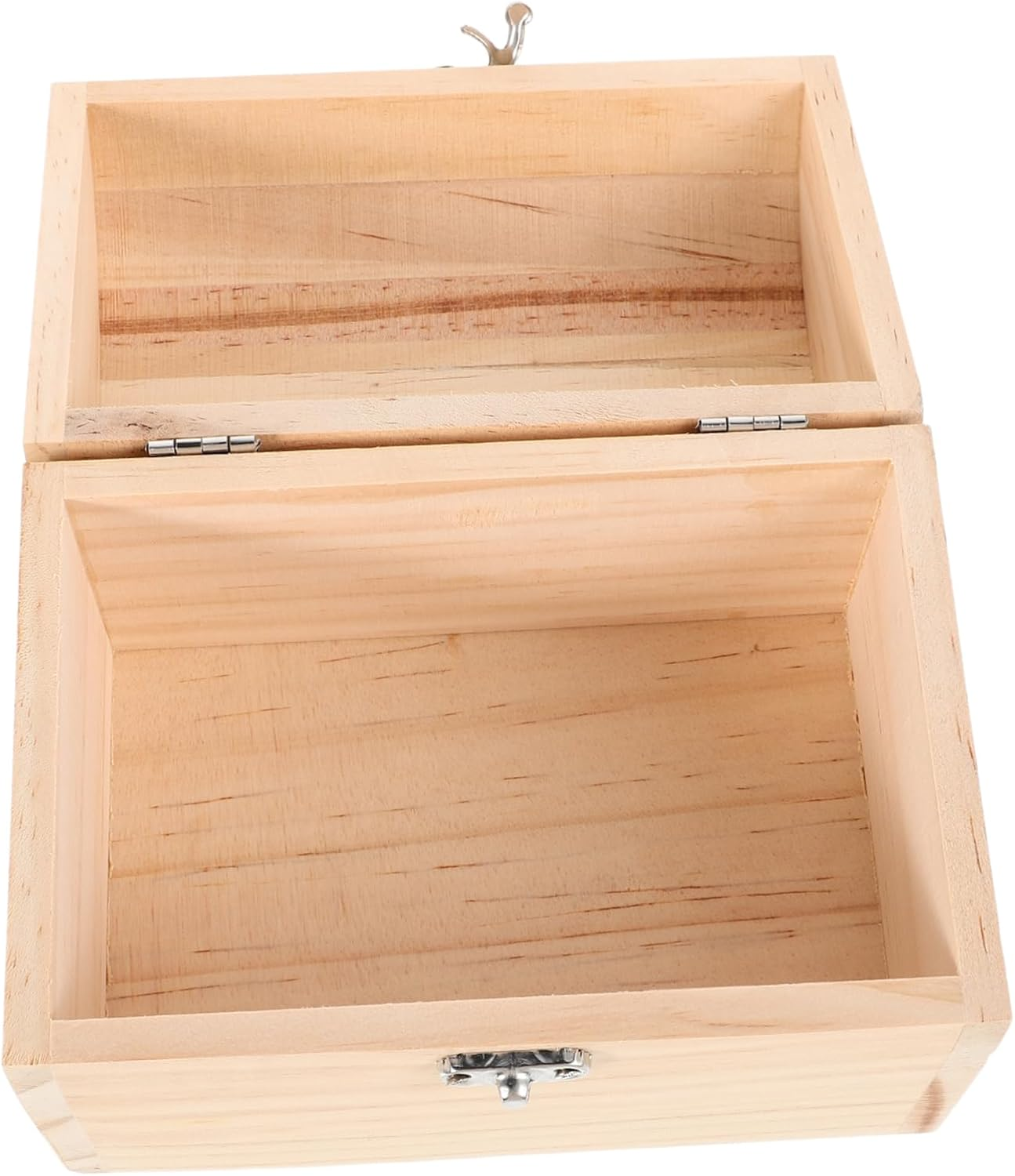 KALLORY Wooden Box Unfinished Diy Craft Storage Case for Jewelry Keepsakes for Photography and Hobby Projects Natural Material image number 4