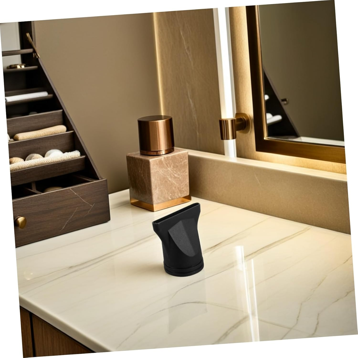 VINTORKY 6Pcs Hair Dryer Nozzle Accessories Nozzle Tip for Hair Blower Black Plastic