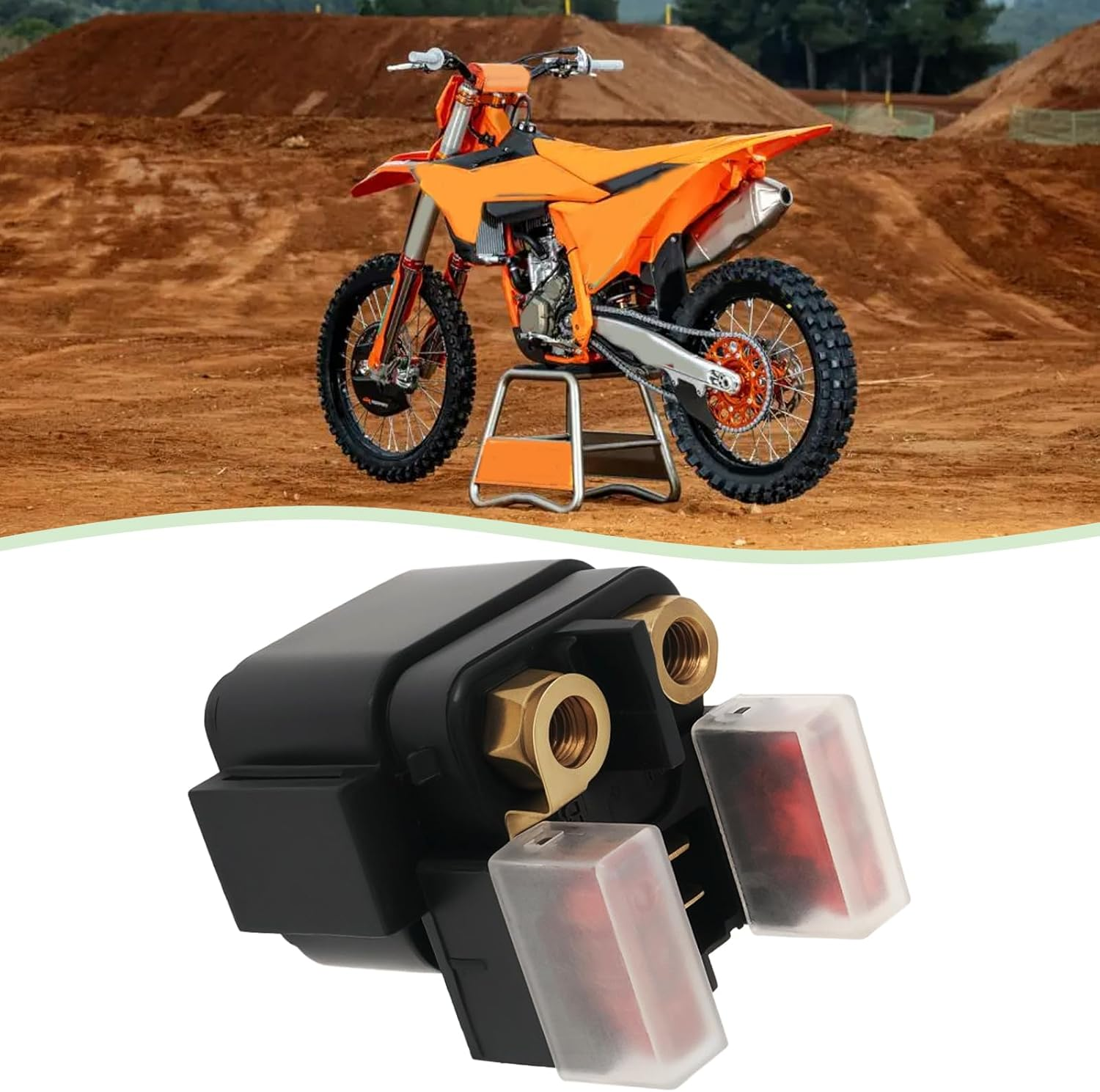 YINETTECH 1Pc Motorcycle Starter Solenoid Relay Switch Replacement Part 58211058000 Compatible with KTM SX SX-F EXC EXC-F XC XC-W LC4