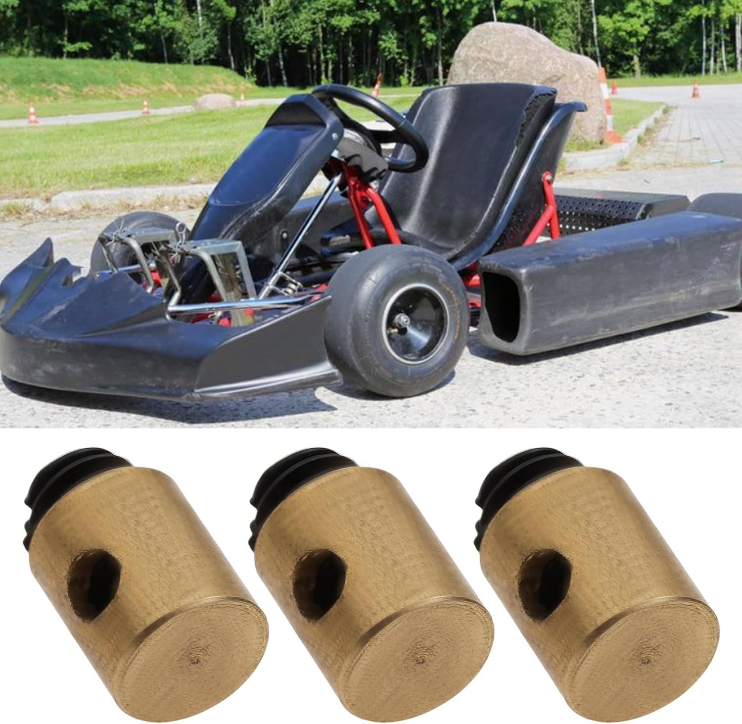 Ecsing 10X Throttle Brake Cable Stop Clamps 5X6Mm for Go Kart Dirt Bike ATV Cable Lock End Pins image number 6