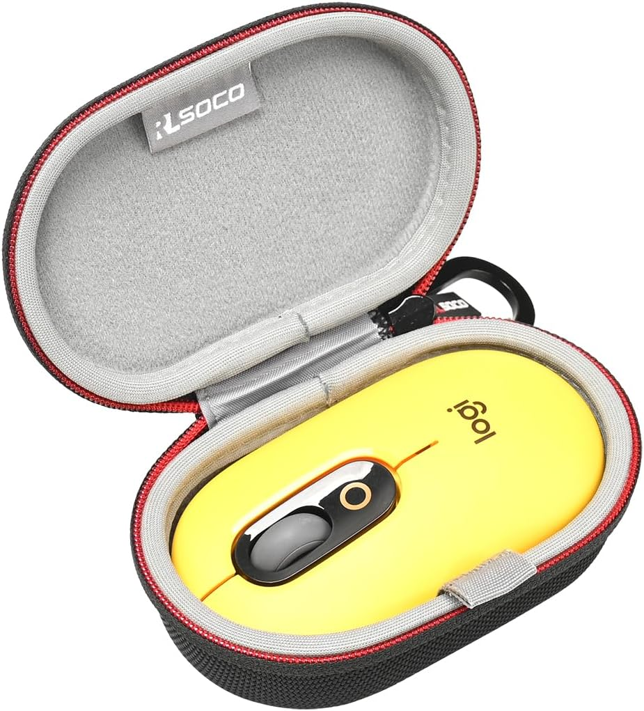 RLSOCO Carrying Case for Logitech Pebble Mouse 2/Pop/Pebble Bluetooth Wireless Mouse with Keychain - Purple (Case Only)