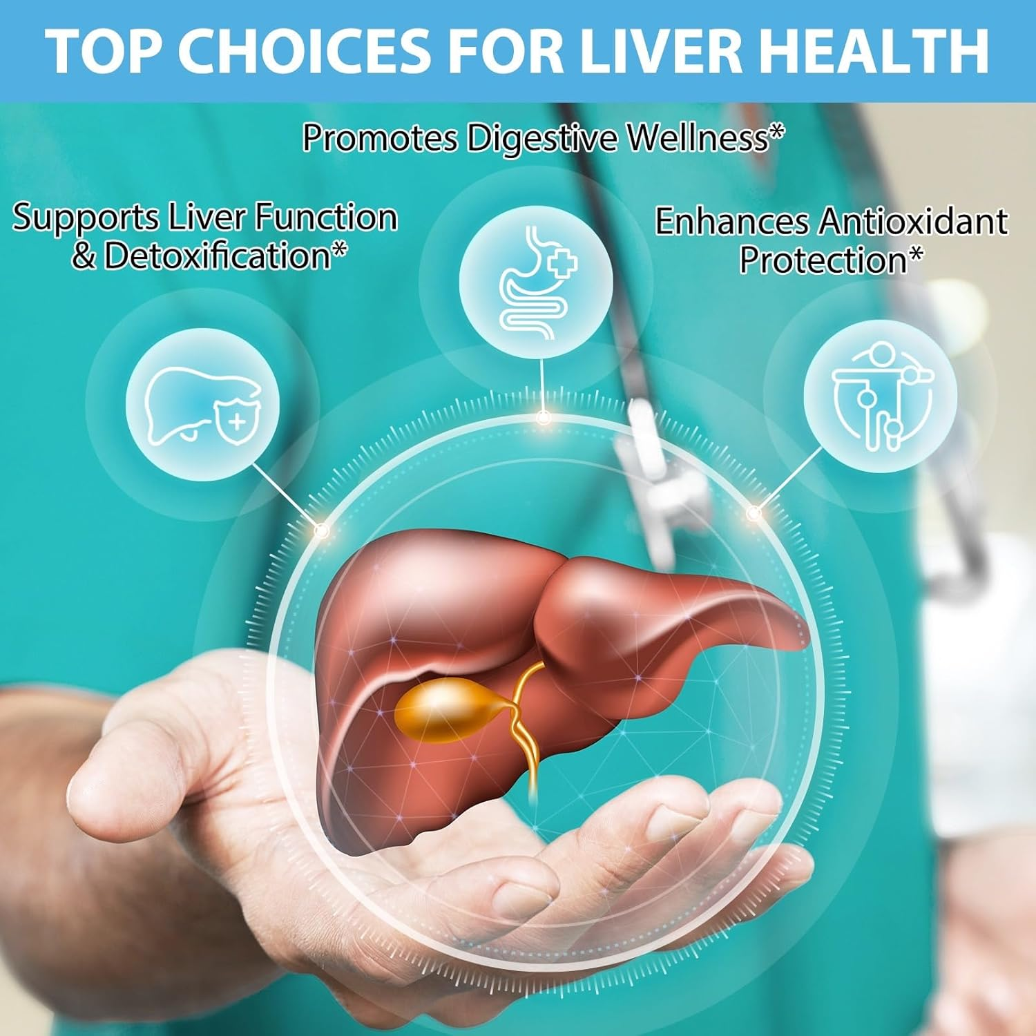 Liver Health Support Drops &ndash; Milk Thistle, Dandelion & Artichoke Blend &ndash; Natural Liquid Cleanse & Detox Support Formula &ndash; Liver Care Supplement &ndash; 60Ml Bottle image number 3