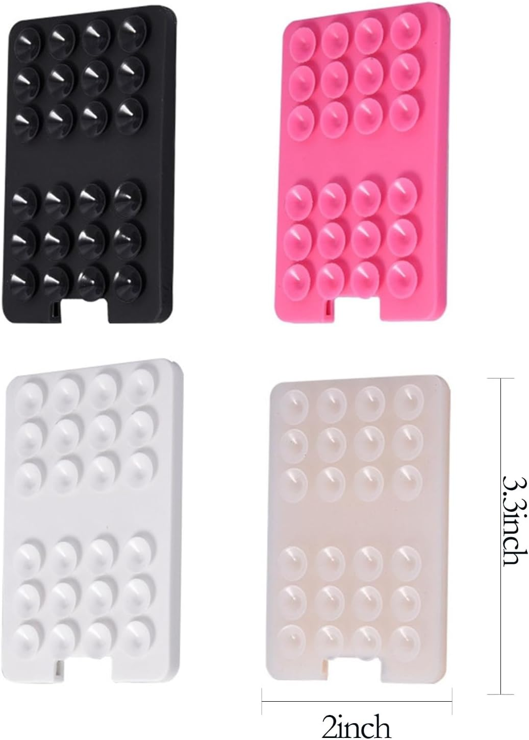 Silicone Suction Cup Phone Holder,2Pcs Phone Wallet,Adhesive Suction Phone Mount,Non Slip Suction Cup Phone Mount,Phone Suction Grip with Wallet (Black) - Transparent image number 5