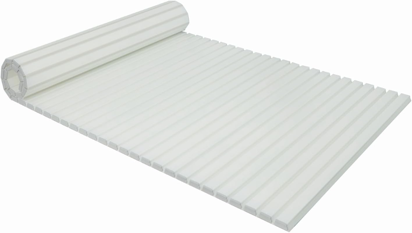 Mie Sangyo M14_WH Ag+ Silver Ion Antibacterial Treatment Mildew Resistant Shutter Bath Lid, Product Size 27.6 X 56.7 Inches (70 X 142.5 Cm), Made in Japan