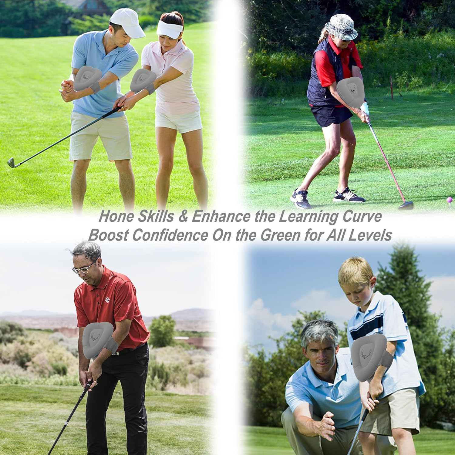 IJEKER Golf Swing Training Aids, Golf Smart Ball, Triangle Master, Posture Correction Practice Trainer Aid with Pump for Beginners and Pros Golfer, Gift Idea