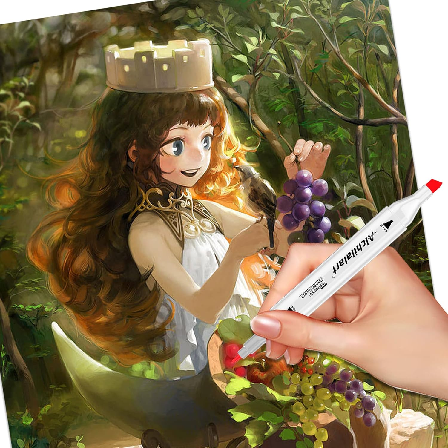 80 Colors Alcohol Markers Set, Alchilalart Artist Alcohol Markers, Animation Art Sketching Markers for Adult Kids image number 3